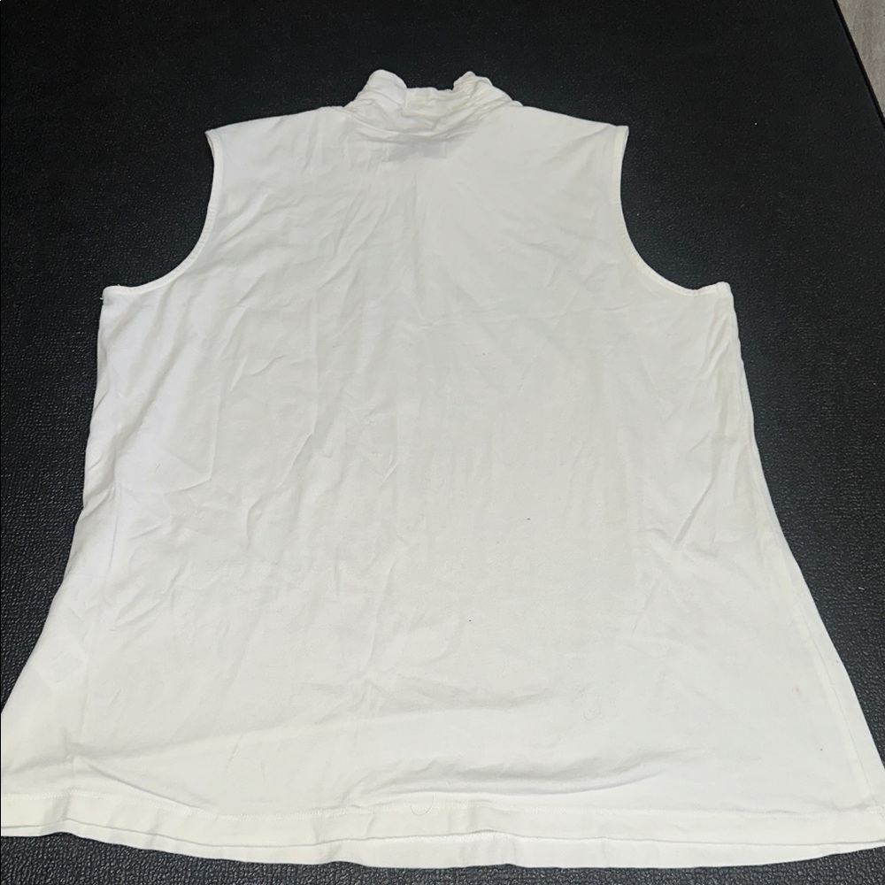 Norm Thompson White Sleeveless Tank Top - Picture 5 of 5